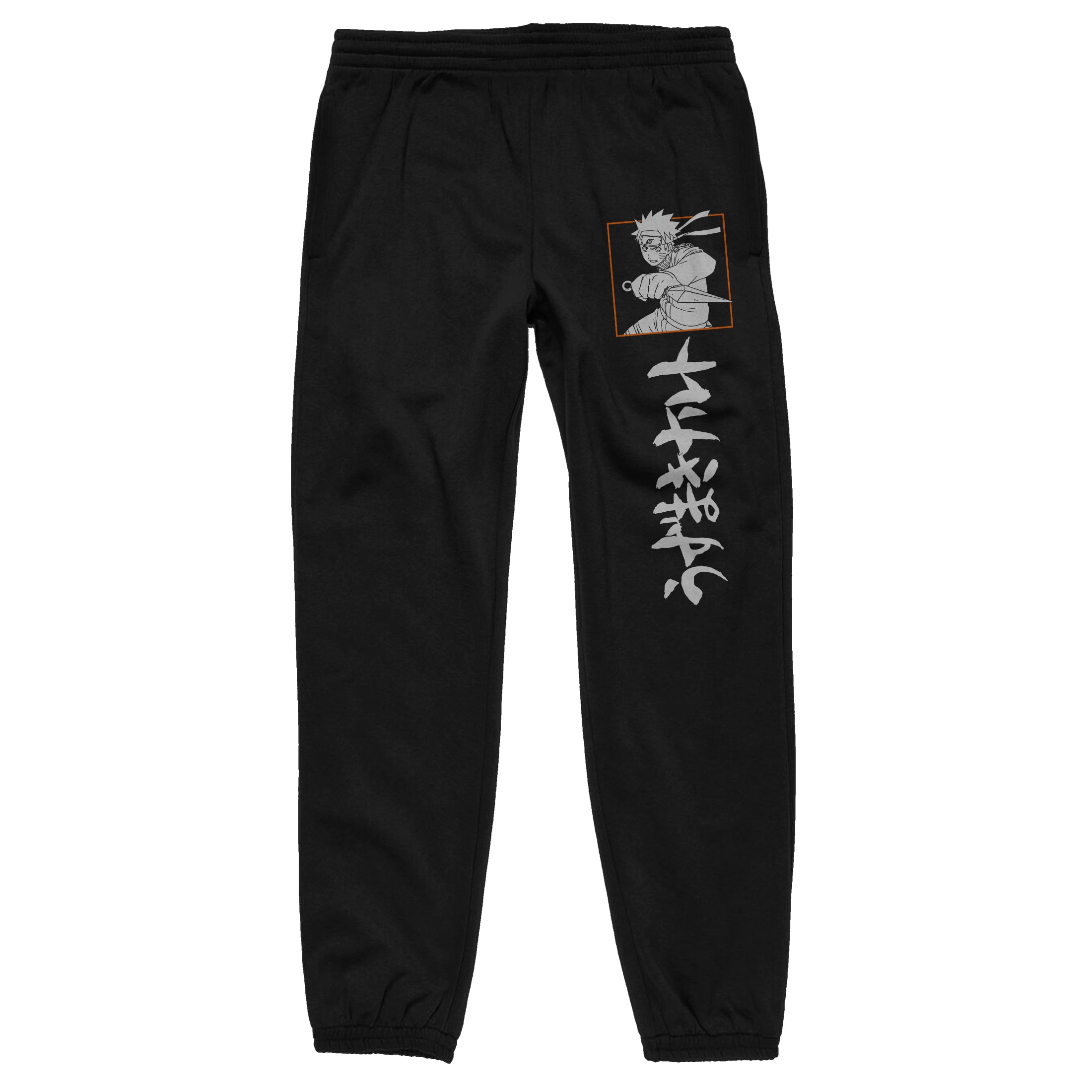 Naruto Shippuden Naruto Kanji Men's Black Jogger Pants -XS - Walmart.com