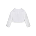 thumbnail image 2 of DPOIS Kids Girl Long Sleeve Bolero Jacket Coat Faux Fur Warm Coat Ivory 2-3, 2 of 4