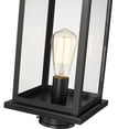 thumbnail image 2 of 4124-PBK-Millennium Lighting-Bowton - 1 Light Outdoor Post Mount-15.63 Inch Tall and 8.5 Inch Wide-Powder Coated Black Finish, 2 of 5