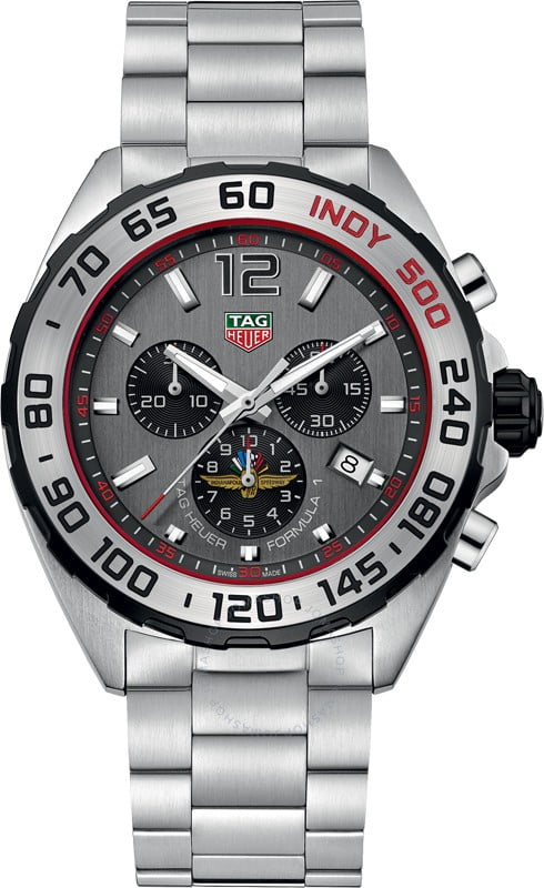 tag heuer formula 1 mens grey 43mm quartz chronograph watch