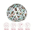 thumbnail image 3 of Yiaed Mallard Ducks Wild Birds1 Print Reusable Shower Cap & Bath Cap & Lined, Oversized Waterproof Shower Caps Designed for all Hair Lengths, 3 of 7