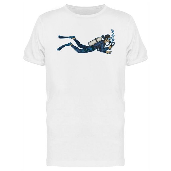 Diver Underwater T-Shirt Men -Image by Shutterstock, Male 3X-Large