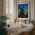 thumbnail image 3 of Catching The Wind - Painting Rural Landscape Architecture Pastoral Scenic Farmhouse Oak Framed Wall Art Print 16 x 20 inches, 3 of 12