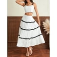 thumbnail image 4 of Women’s Two Piece Summer Outfits Sleeveless Zip Back Tank Tops and Long Skirt Set Beach Dress, 4 of 9