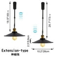 thumbnail image 3 of FSLiving Adjustable Height Track Pendnat Light H-Type Industrial Style Retractable Track Spotlight with Telescoping Rod Gimbaled Lamp-Post Halo Track Instant On Black Cover Lamp, 3 Lights, 3 of 7