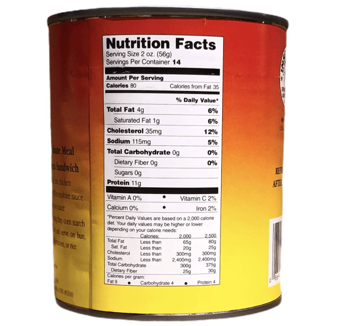 Yoders Canned Long Shelf Life Emergency Survival Food Ration Chicken Chunks with 14 Servings/28oz/Can- 12 Cans