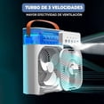 thumbnail image 4 of Mini Ventilador De Aire Acondicionado Portátil TQP 3 Velocidades Luz Led 7 Colores, 4 of 6