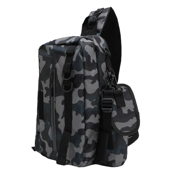 Bolsa de de Pesca, Mochila de Almacenamiento de Aparjos Livianos a Prueba de Agua de Nylon Con Soporte de Caima, Adecuado para Granajes de Pesca Al Aire Libre