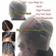 thumbnail image 3 of Peluca frontal de encaje 360 con línea de cabello pre-depilada, cabello liso Yaki claro, 14 pulgadas, densidad del 150%, 1B, gorra pequeña., 3 of 5