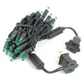 thumbnail image 4 of Novelty Lights 50 Light Green LED Christmas Mini Light Set (Black Wire, 11 Feet), 4 of 7