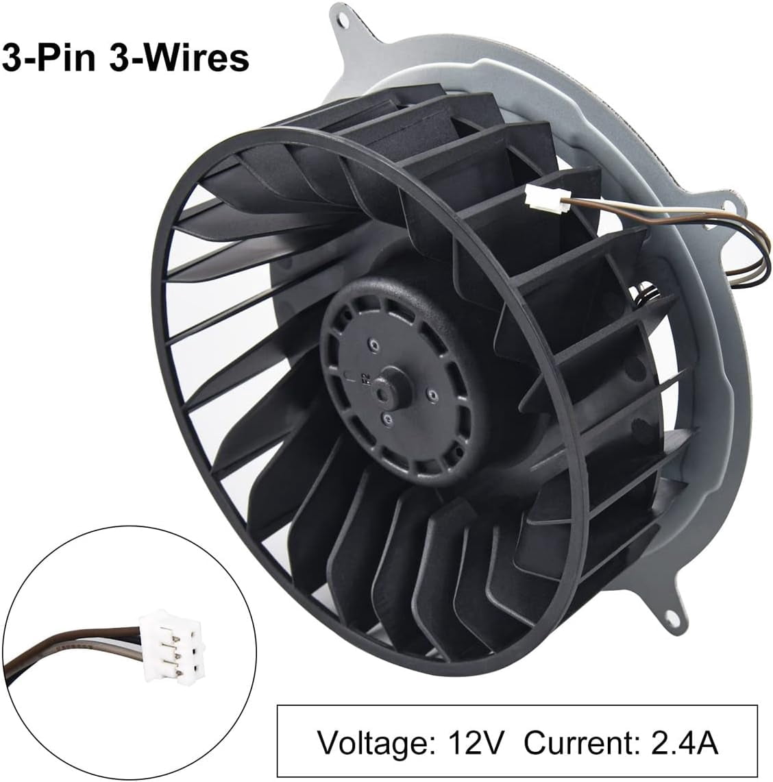 Cooling Fan Replacement for PS5,Internal Cooling Fan 12047GA-12M-WB-01 12V 2.4A 23 Blades Fan General 17 Blades G12L12MS1AH-56J14 Fan,With T8 Screwdriver