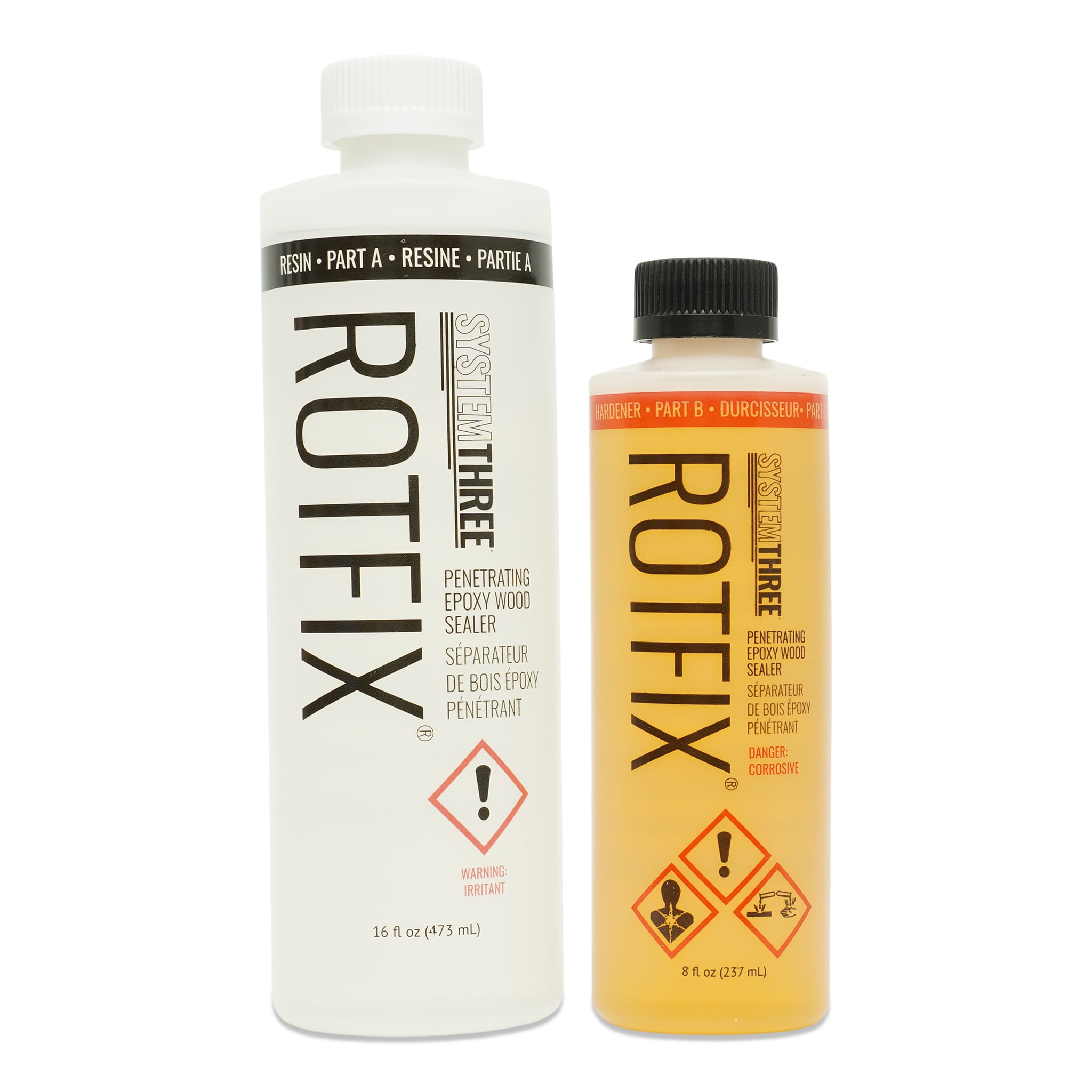System Three Rot Fix Epoxy Wood Sealer, 1.5-Pint Kit