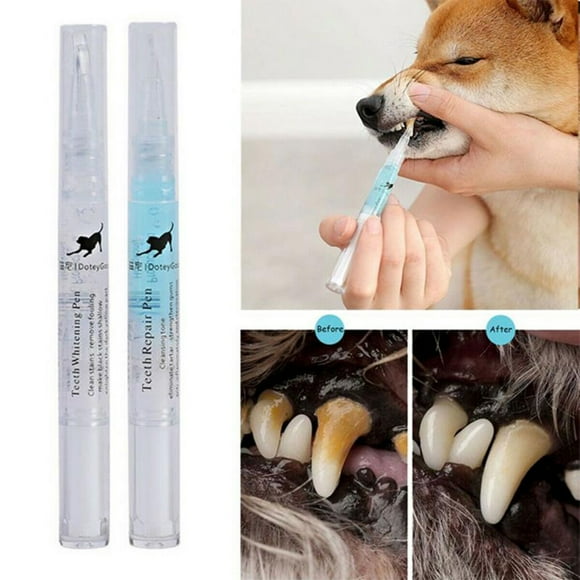Essen 2/3Pcs Pet Teeth Cleaning Whitening Tool Dog Repair Tooth Tartar Remover Pen