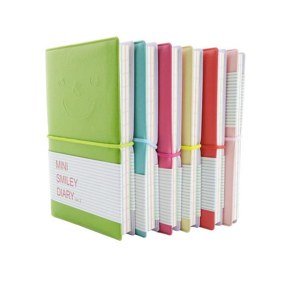 Raindrops PU Leather Notebook with Colored Pages Medium Size Set