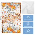 thumbnail image 5 of Thanksgiving Kitchen Towels Set of 4, Water Absorbent Dish Towel, Fall Maple Leaf Orange White Pumpkin Decorative Hand Towels - Quick Drying Cloth for Cooking Baking, 18x28 Inch, 5 of 8