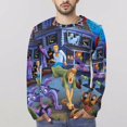 thumbnail image 4 of Scooby Doo Men's Graphic T Shirts Long Sleeve Printed Tee Tops Autumn Casual T-Shirt Fall Clothes 2XL, 4 of 6