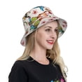 thumbnail image 4 of Yiaed Watercolor Floral With Butterflies Print Reflective Stripe Bucket Hat Unisex Funny Outdoor Fisherman Cap Beach Sun Hat, 4 of 5