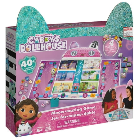 Gabby’s Dollhouse, Meow-mazing Board Game, for Kids Ages 4 and up