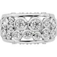 thumbnail image 5 of Sterling Silver Rhodium-Plated Bezel-Set Fancy Cz Ring (Size 7) Made In Thailand qr6919-7, 5 of 5