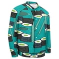 thumbnail image 5 of Sushi-licious! Baseball Jersey Fashion Ribbed Sleeve Man Women's Jacket Motion Tops XXS-6XL, 5 of 7