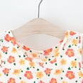 thumbnail image 4 of ATOGUTA Tutu Dresses for Toddler Girls Sleeveless Floral Princess Dress Hat Outfits Orange, Sizes 1T-5T, 4 of 5