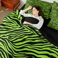 thumbnail image 4 of Manfei Animal Print 7 Pieces Bedding Comforter Set,Zebra Print Full Bedding Set Lightweight,Abstract Stripes Fitted Sheet Flat Sheet,Ultra Soft Wildlife Bedroom Decoration,Reversible, 4 of 7