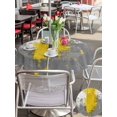 thumbnail image 5 of Outdoor Tablecloth with Umbrella Hole for Patio/Picnic/Party/Camping, Yellow Cement Gray Waterproof Table Cloth Round Cover Washable, Modern Abstract Art Yellow (Dia 54"), 5 of 8