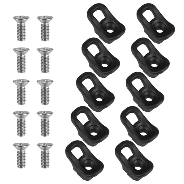 Sonducket Paquete de 10 Kayak Eyelet Deck Tie Down Loop Bungee Cord Pad Eye Canoeing Piezas de repuesto Accesorios Deportes acuáticos
