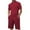 Red, variant on VBTAPA Mens 2 Piece Summer Outfits Jacquard Golf Shirt and Shorts Set Solid Casual Tracksuits Sets Short Sleeve Sweatsuit Set with Pockets Black XXXL
