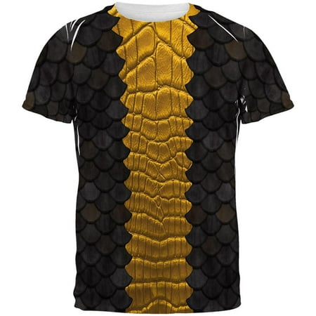 Costume Black Adult T-shirt - Halloween Black Dragon Costume All Over Adult T-Shirt