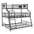 thumbnail image 3 of Furniture of America Bryon Metal Twin/Full/Queen Triple Bunk Bed in Black, 3 of 12