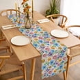 thumbnail image 3 of Table Runner 90 Inches Long for Kitchen Dining, Spring Flowers Dresser Scarf Farmhouse, Dining Table Decorations for Wedding/Parties, Watercolor Floral Daisy Plants Country 13 x 90 In, 3 of 8