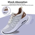 thumbnail image 5 of MAFEKE Women's Air Non Slip Orthotic Sneakers, Arch Support Athletic Walking Shoes for Plantar Fasciitis, Beige Size 8, 5 of 10