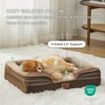 thumbnail image 4 of Orthopedic Dog Bed - Bolster Dog Sofa Beds for Small Dogs, Supportive Foam Pet Bed with Removable Washable Cover, Waterproof Lining and Nonskid Bottom Couch,Dark Brown, 4 of 16