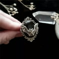 thumbnail image 6 of HOOUN Party 925 Silver Gothic Bat Black Earrings Ring Necklace Jewelry Set Halloween-Earrings, 6 of 7