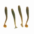 thumbnail image 2 of 50 señuelos de pesca de plástico blando de 5 cm con forma de T, cebos tipo gusano, accesorios para pesca, color negro, 2 of 14