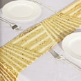 thumbnail image 6 of BalsaCircle 5 Gold Sequined Geometric Design Tulle Chair Sashes Party Events Decorations, 6 of 8