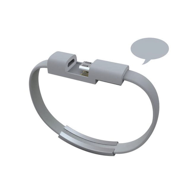 21cm Creative Portable Bracelet for iPhone Data Cable iOS Android Type-c Bracelet Mobile Phone Charging line Emergency Power Cord for Apple green 2pcs
