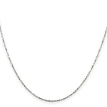 Auriga Fine Jewelry 925 Sterling Silver 1 mm Cable Chain Necklace for Women 28"