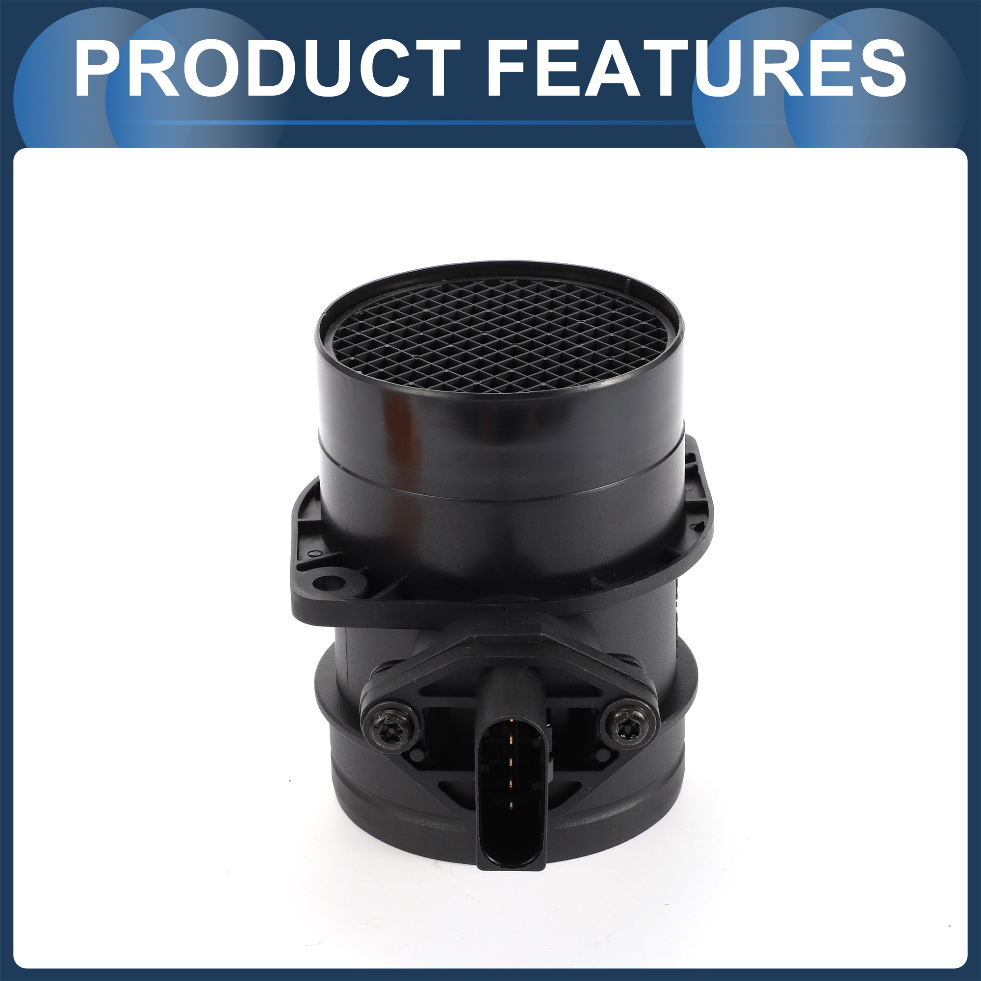 Unique Bargains Mass Air Flow Sensor Assembly MAF Sensor No.06A906461E for Audi TT Quattro 2000-2002 Black 1 Pc