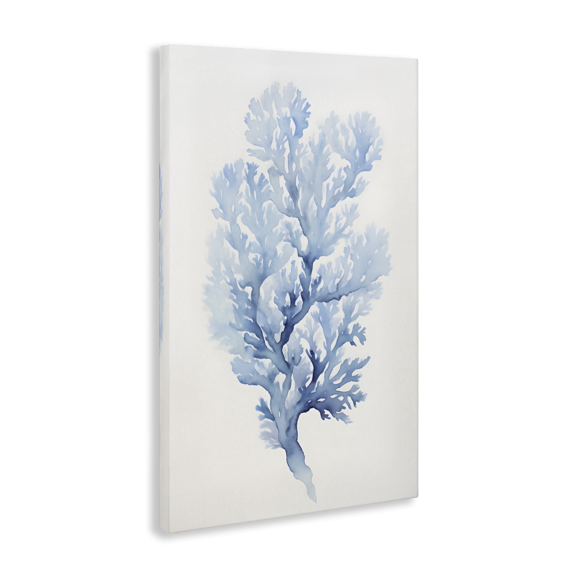 Stupell Industries Indigo Coral Shape Animals & Insects Painting Gallery Wrapped Canvas Art Print Wall Art, 30 x 45