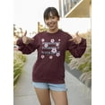thumbnail image 2 of 70S Retro Surround Yourself Love Sweatshirt Women -Image by Shutterstock, Female Medium, 2 of 4