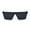 Clear Black, variant on Flat Top Horn Rim Squared Mens Gangster Sunglasses Clear Black