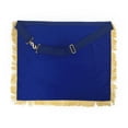 thumbnail image 3 of Past Master Blue Lodge Apron - Royal Blue with Gold Fringe and Machine Embroidery, 3 of 3