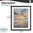 thumbnail image 4 of Stupell Industries Transitional Coastal Sunset over Gentle Waves Black Framed Print Under Glass, 13 x 16, by Petals Prints Design, 4 of 8