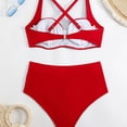 thumbnail image 6 of Wdgfv Two Piece Swimsuit for Women Push Up Bikini Top Tummy Control Bathing Suit High Cut Mid Rise Sporty Swimwear Teens, 6 of 8