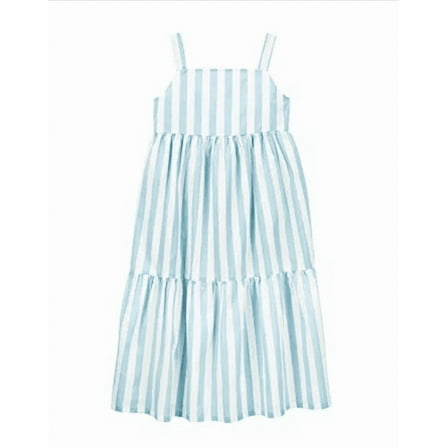 Little & Big Girls Sleeveless a-Line Dress, 14, Blue