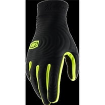 100% Brisker Xtreme Gloves - Black/Yellow, Full Finger, Men's, Medium
