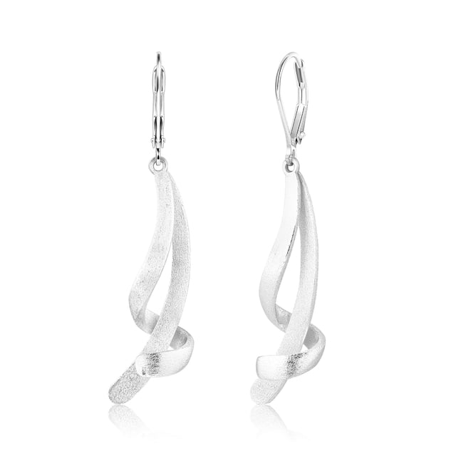 Pendientes ALEXCRAFT de plata de ley 925 con borlas retorcidas para mujer