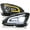 Jet Black Housing Clear Lens, variant on Spec-D Tuning Black Smoke Full LED Projector Headlights w/ Sequential Turn Signal Compatible with 2008-2011 Mercedes Benz W204 C-Class, Left + Right Pair Headlamps Assembly